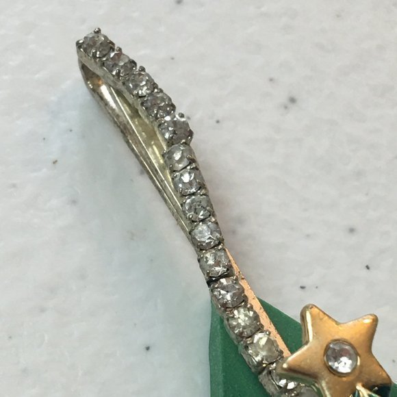 Handmade Christmas Tree Ornament Polymer Clay Recycled Costume Jewelry - Picture 7 of 10